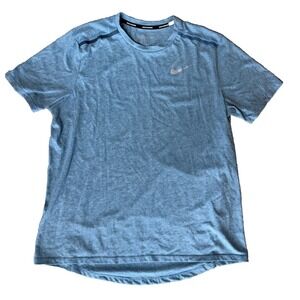 Nike Running Dri-Fit Men's Light Blue Short-Sleeve Athletic Top T-Shirt Size L